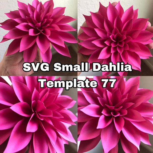 SVG Small Dahlia Paper Flower Template #77