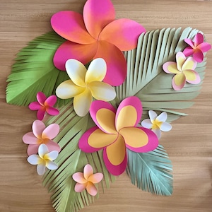 Modello di fiore di carta SVG e PDF n. 59 Plumeria