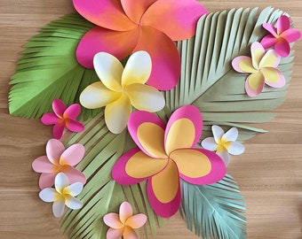 Modèle de fleur en papier SVG #59 Plumeria