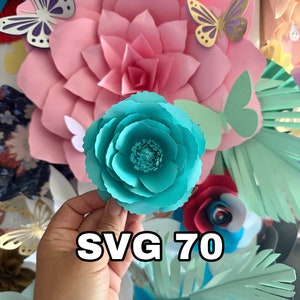 SVG and PDF Small Paper Flower Template #70 | Template