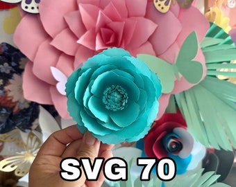 SVG Small Paper Flower Template #70 | Template