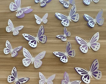 18 Piece Silver and Purple Butterfly Birthday Decor | Party Decor | Butterfly| Kids Party