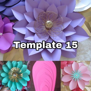 SVG and PDF Paper Flower Template 15