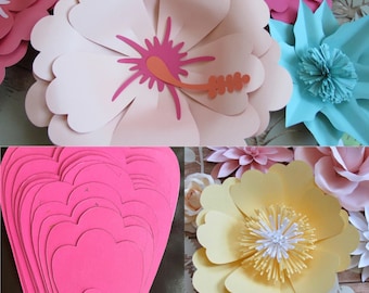 SVG and PDF Paper Flower Template #8