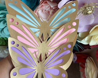 12 Large Piece Gold Butterfly Birthday Decor | Party Decor | Butterfly| Kids Party