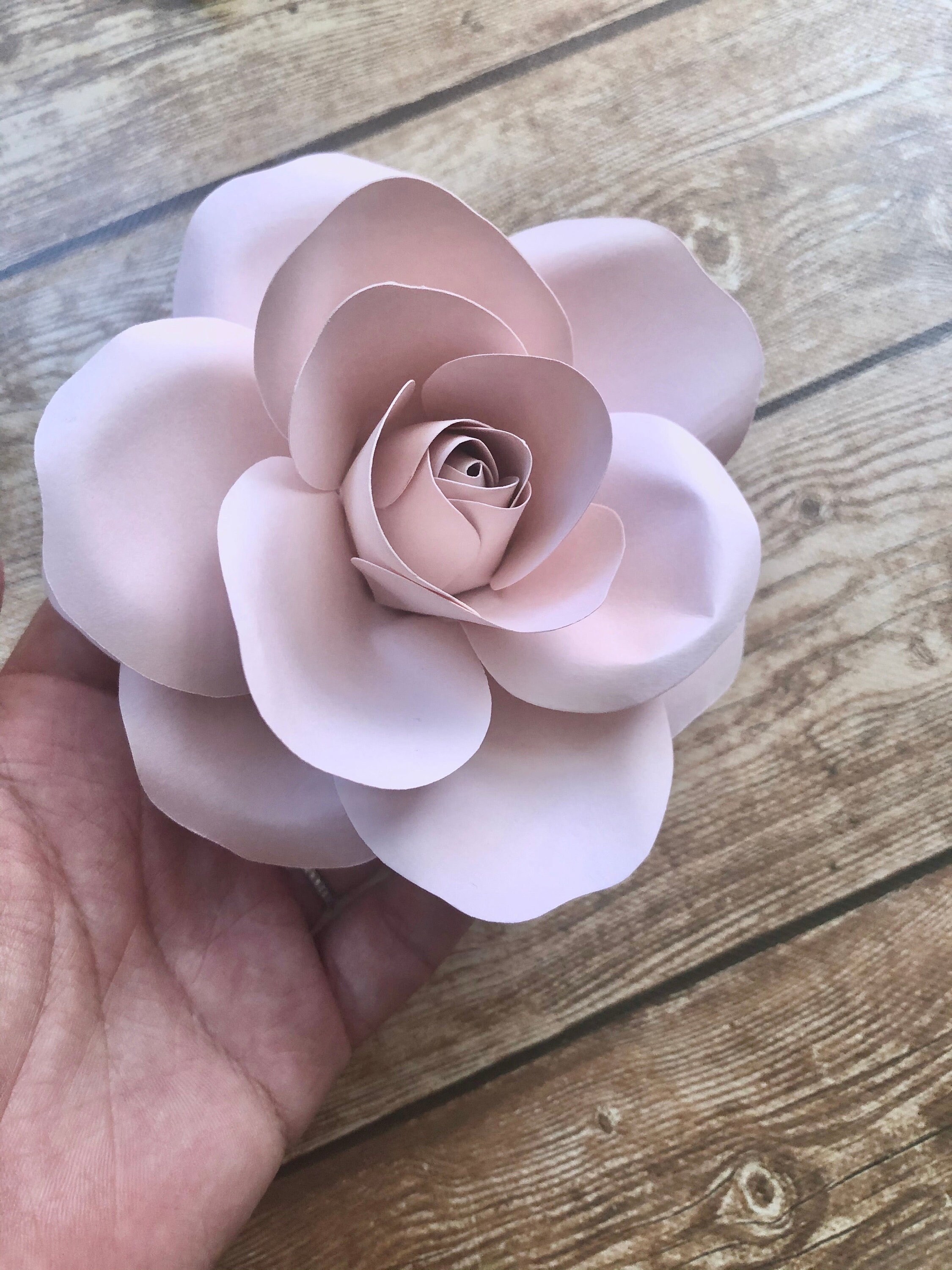 SVG and PDF Paper Flower 5” Rose Template #81| Rose Template | Paper ...