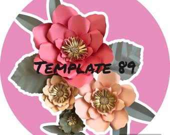 SVG and PDF Paper Flower Rose Template #89 | Small Paper Flower