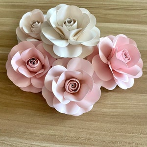 SVG Paper Flower Rose Template #49 | Rose Template | Paper Rose