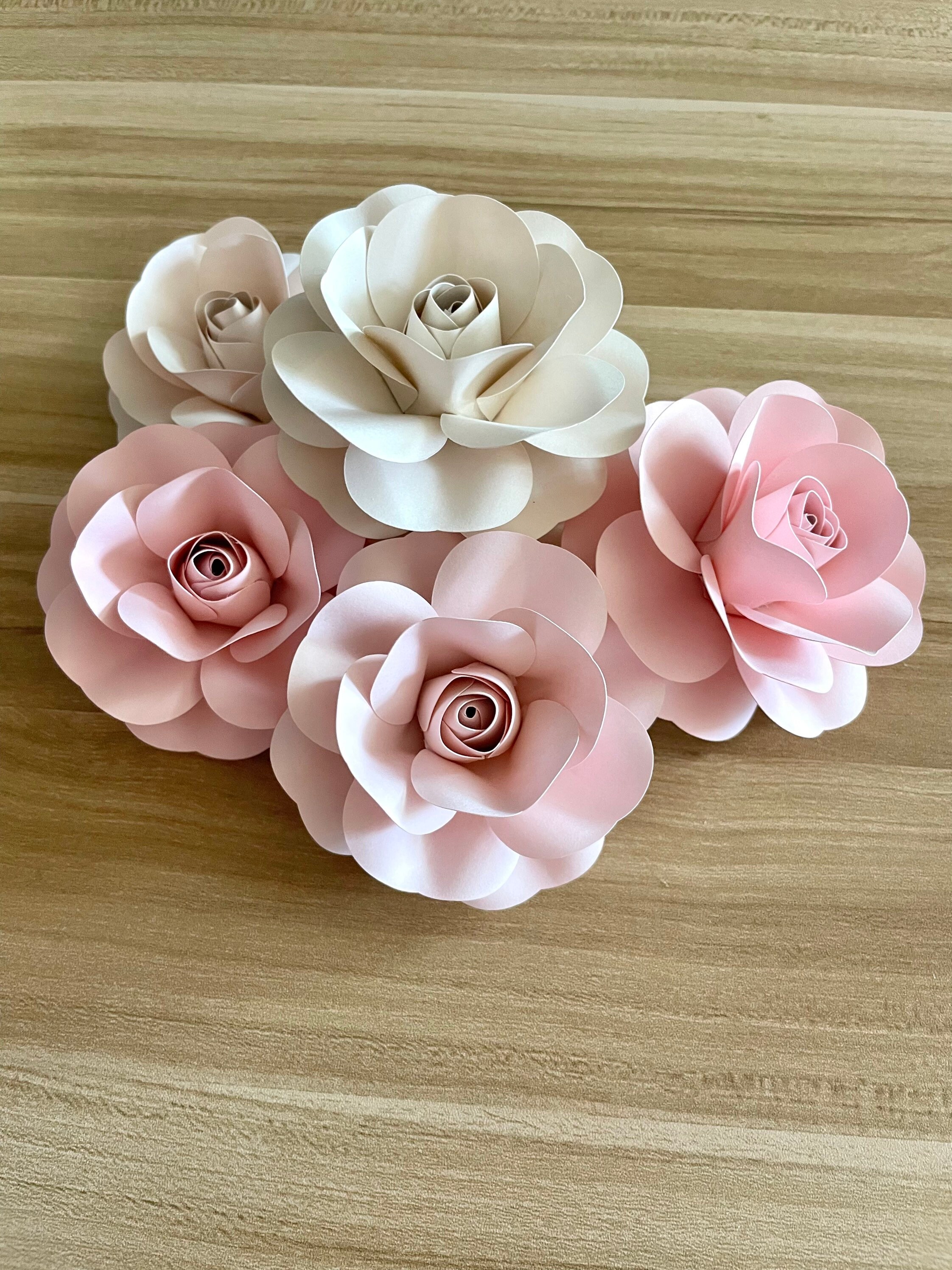 SVG Paper Flower Rose Template 49 Rose Template Paper Etsy UK