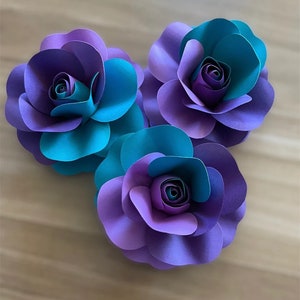 SVG Paper Flower Rose Template 49 Rose Template Paper Rose image 9