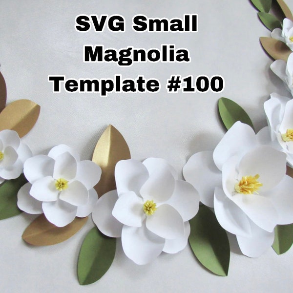 SVG Small Paper Flower Magnolia Template #100