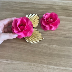 SVG Paper Flower Rose Template 49 Rose Template Paper Rose image 4