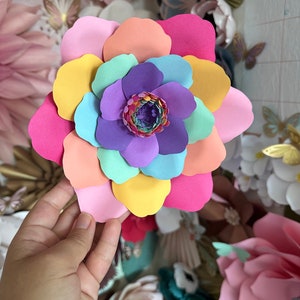 SVG and PDF Small Paper Flower Template #105