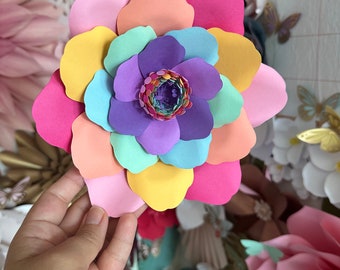SVG and PDF Small Paper Flower Template #105
