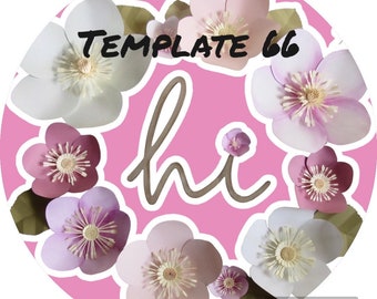 SVG and PDF Paper Flower Template #66 Hellebore