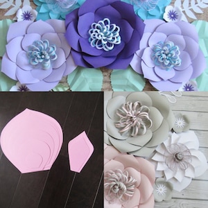 SVG and PDF Paper Flower Template #4