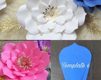 SVG and PDF Paper Flower Template #6