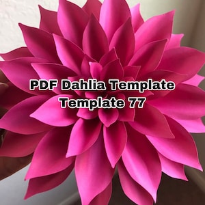 Petit modèle de fleur en papier dahlia PDF #77