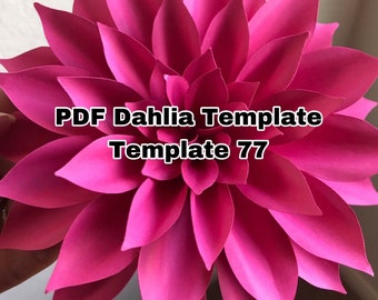 PDF Small Dahlia Paper Flower Template #77