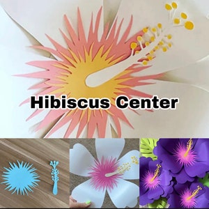 SVG Hibiscus Flower Center | Paper Flowers | Paper Flower Center