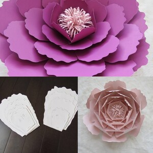 SVG und PDF Papier Blume Vorlage #19
