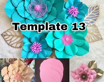 SVG and PDF Paper Flower Template 13