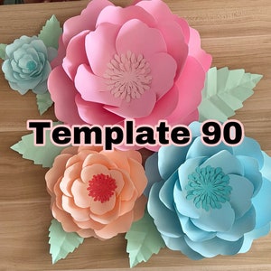 SVG and PDF Paper Flower Template #90