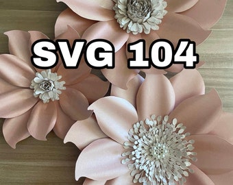 SVG Paper Flower Template #104 | Small Paper Flower