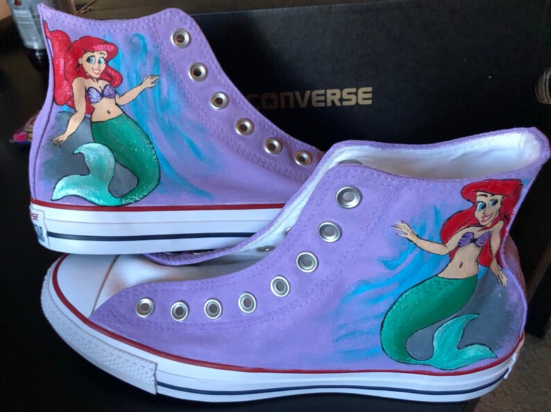 little mermaid converse shoes