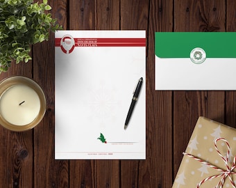 Printable Customizable Santa Claus Letterhead with Canva Template and Bonus Christmas Graphics, a Magical Experience for Kids & Parents