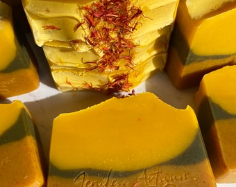 New Carrot and Turmeric Handmade soap bar