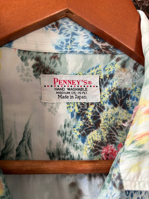 Rare vintage Penney’s hawaiian shirt rayon 1960s … - image 2