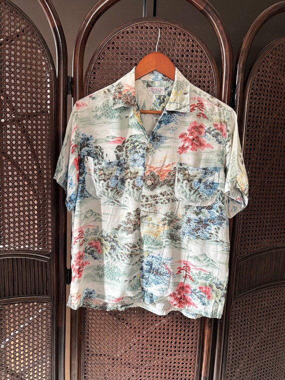 Rare vintage Penney’s hawaiian shirt rayon 1960s … - image 1