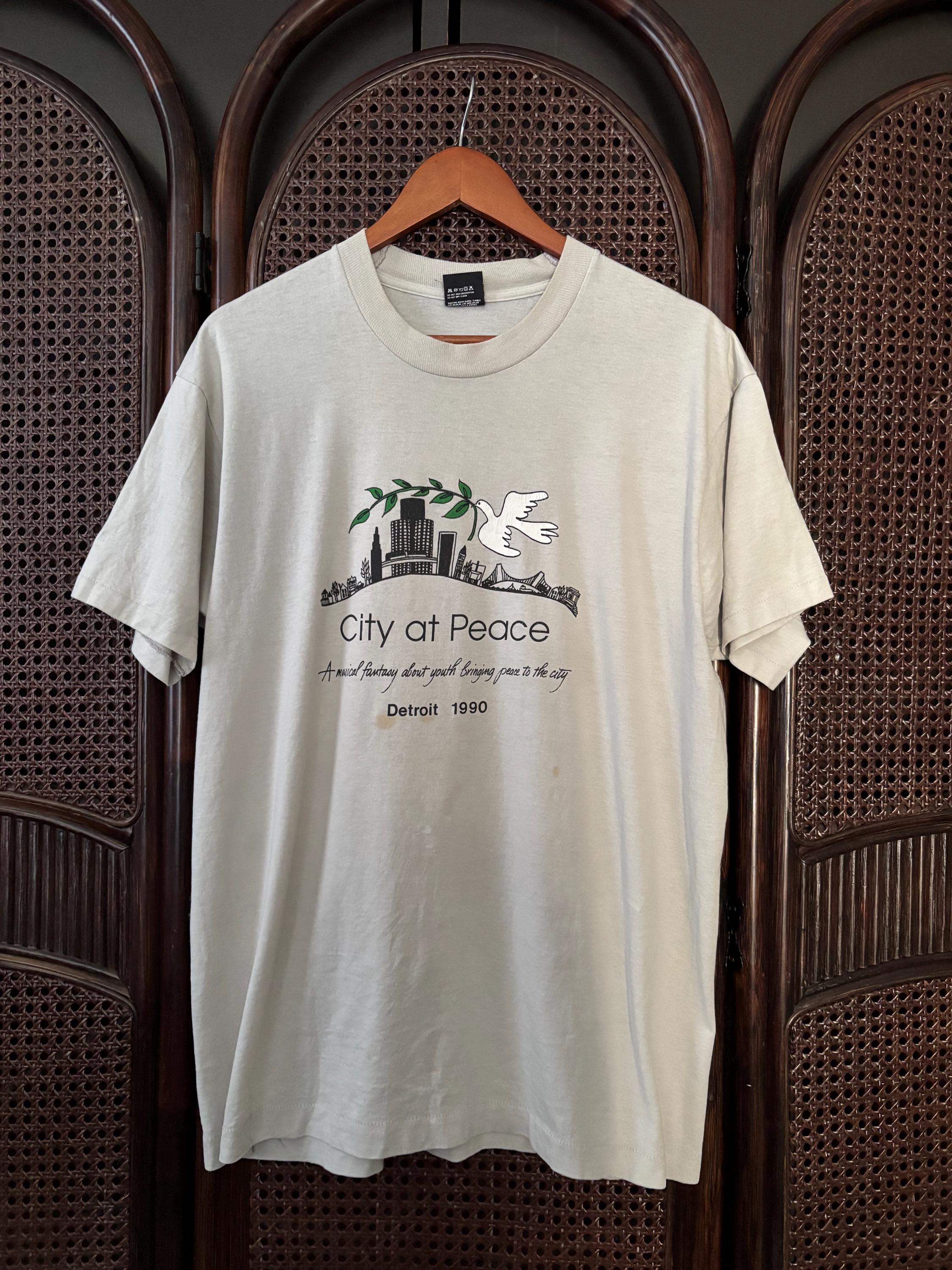 〜90s Detroit Newspaper T-shirt / セントマイケル 90s Detroit Newspaper T-shirt / セントマイケル Vintage Detroit