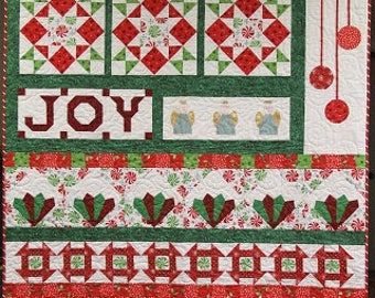 JOY! Christmas row quilt PDF (digital quilt pattern)