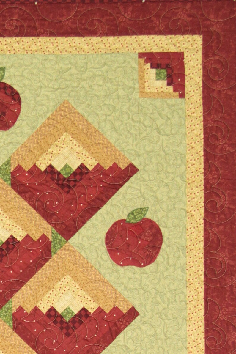 HC Apple Harvest log cabin PDF (digital quilt pattern) image 4