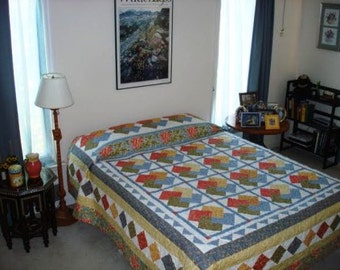 Vegas queen quilt PDF (digital quilt pattern)