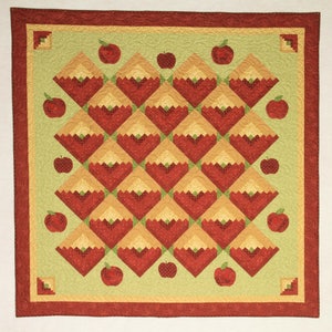 HC Apple Harvest log cabin PDF (digital quilt pattern) image 1