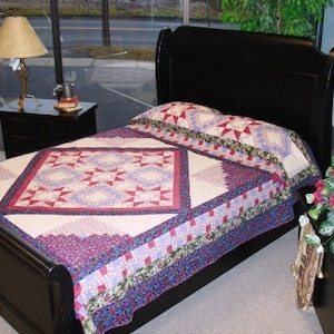 Stars & Moons queen quilt PDF (digital quilt pattern)