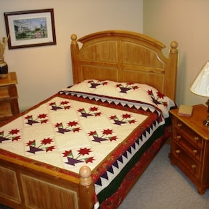 Diamond Flower queen quilt PDF (digital quilt pattern)