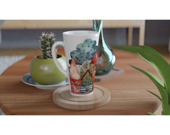 Artsy Village Latte 17oz Ceramic Mug