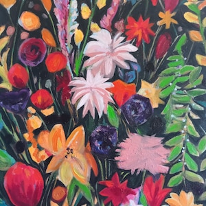 Wild flower oil painting