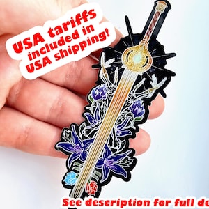 Skyrim Dawnbreaker, Stickers Holographic Vinyl, Elder Scrolls V, Videogame Stickers, a new hand touches the beacon,  Fantasy