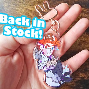 Moira, Overwatch, Acrylic Charm, Bunny, Keychain