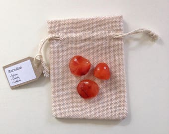 Carnelian Tumbled Stone x3