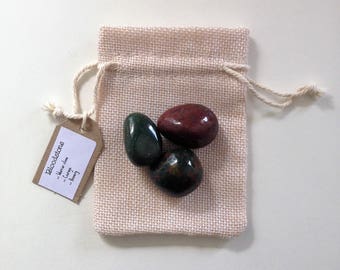 Bloodstone Tumbled Stone x3