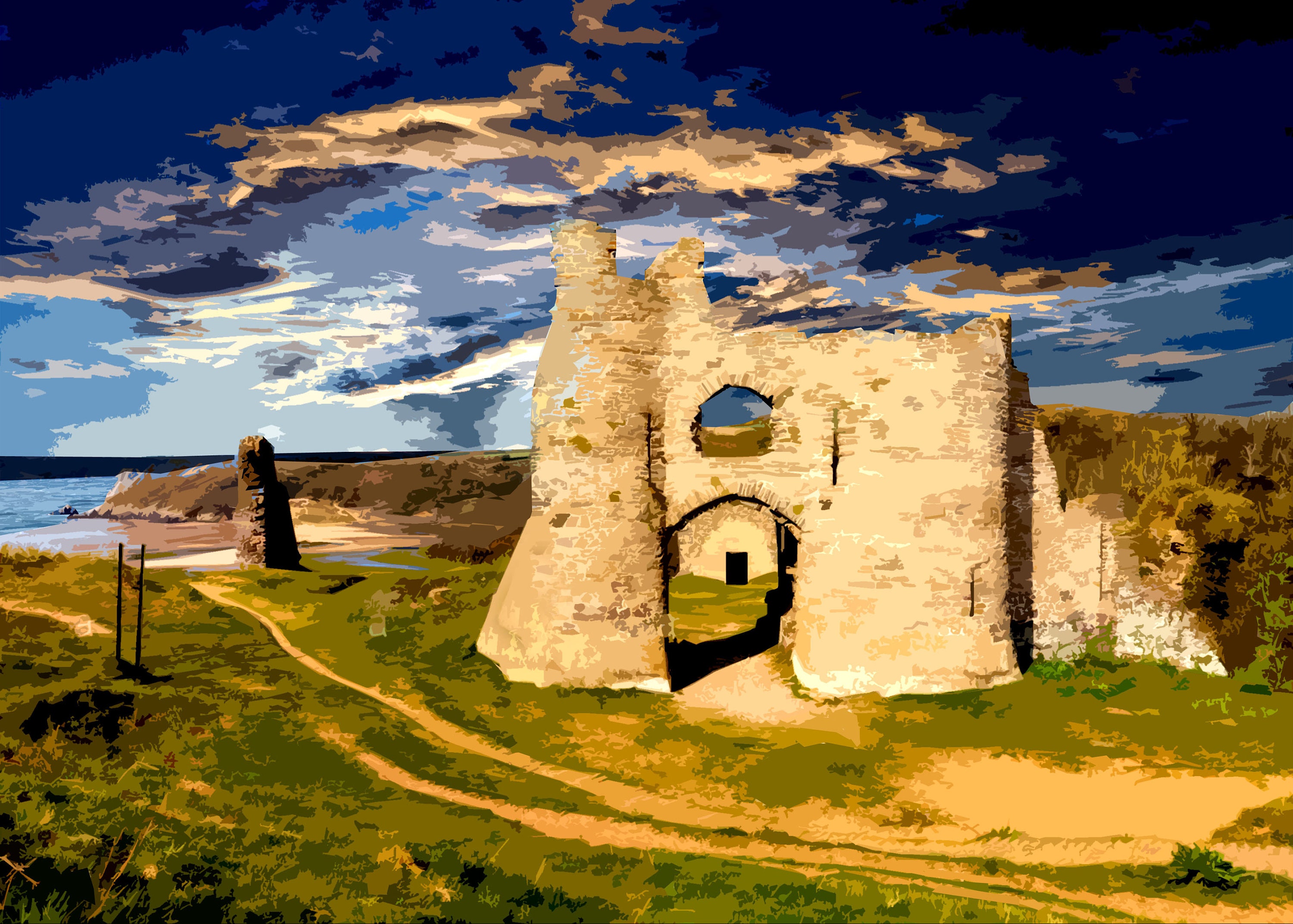 Pennard Castle Wales Limited Edition Print by Sarah Jane Holt Etsy