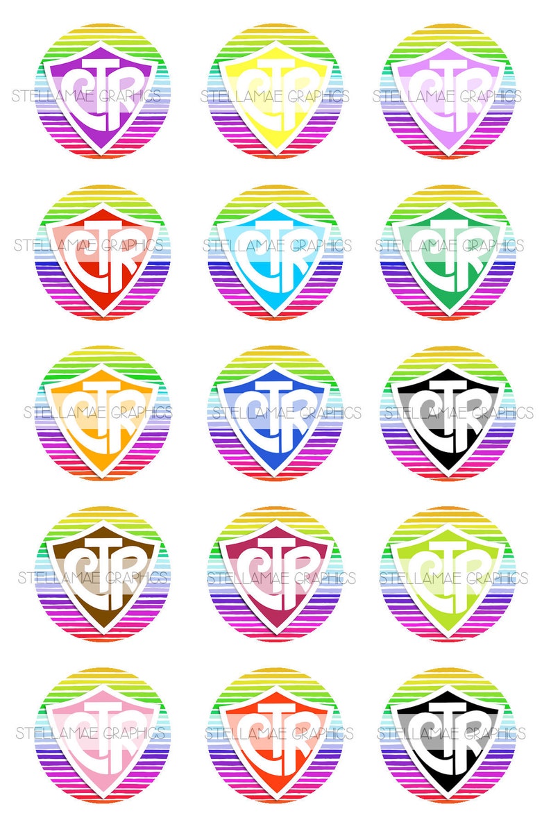 Ctr Sticker CTR - 1 Inch Circle Images, Bottlecap, Cupcake Topper - INSTANT ...