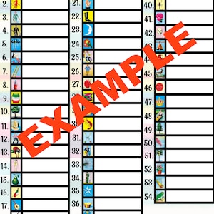 Hoja de lotería para imprimir y descargar al instante
