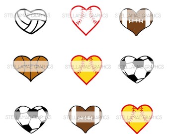 Heart Balls - 1 inch circle images, bottlecap, cupcake topper - INSTANT DOWNLOAD